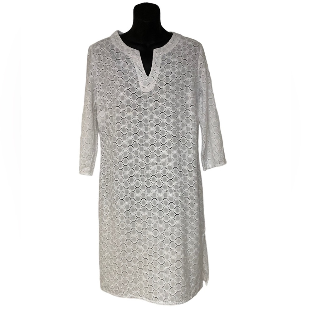 Talbots White Eyelet Beach Coverup Tunic